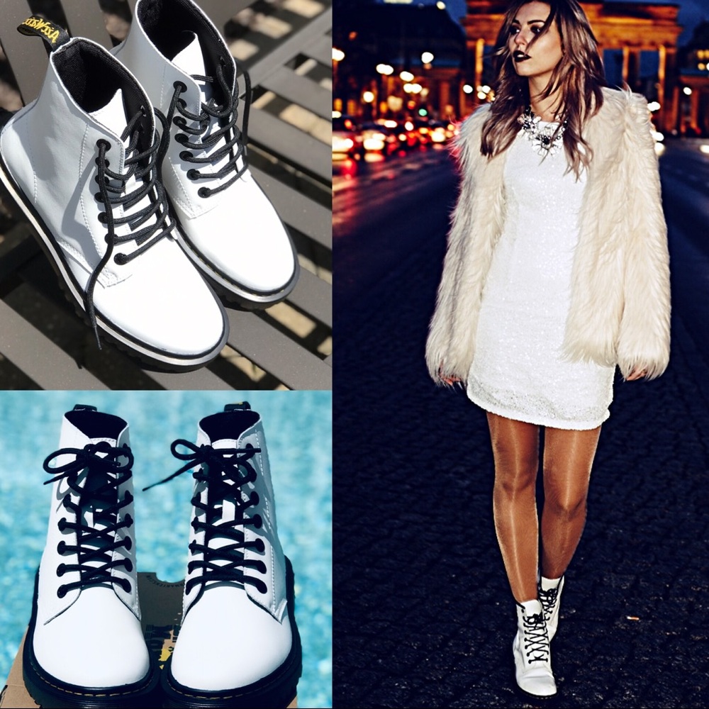 Just In NWT Dr Marten White Combat Boot